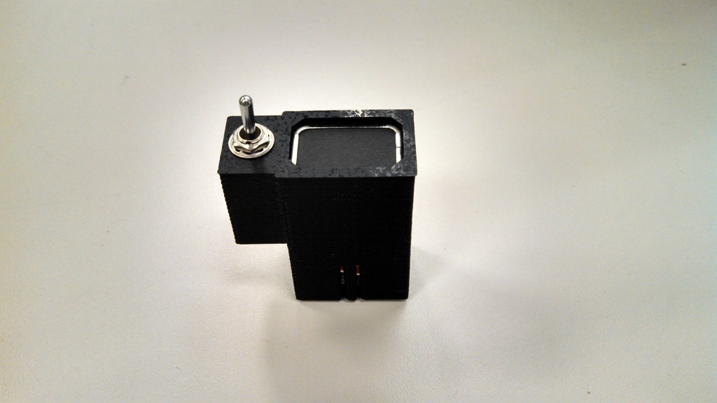 9V Battery holder with toggle switch mount